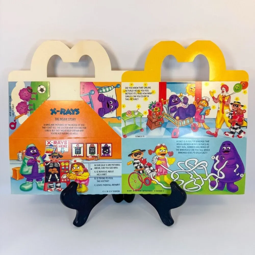 90s Vintage McDonalds & Medline Healing Through Happiness Happy Meal Box | 1995